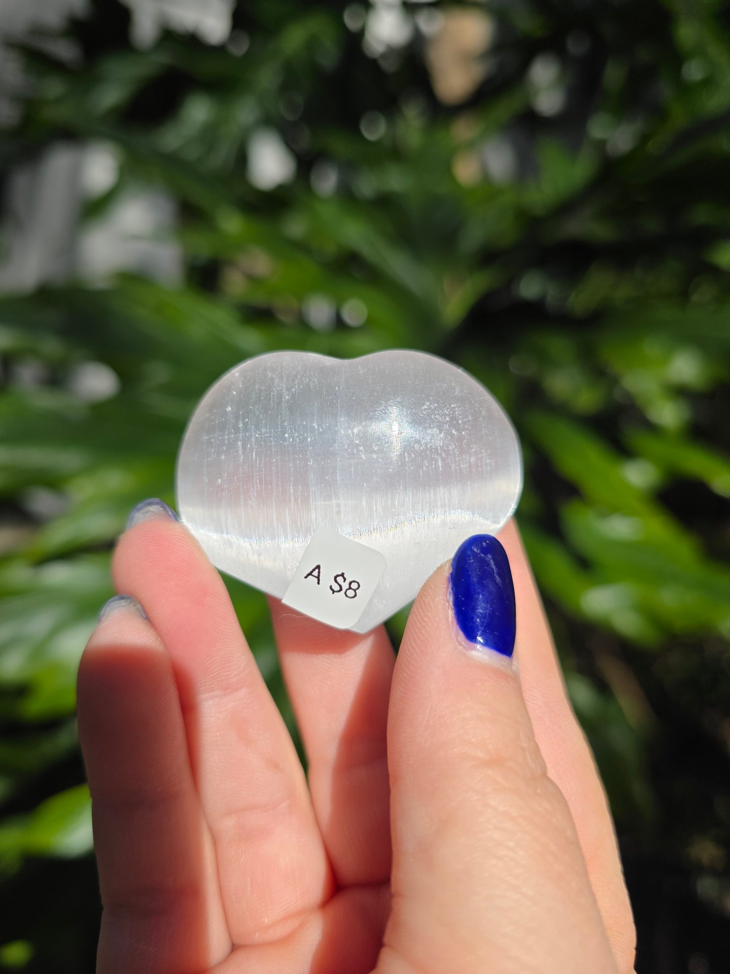 Selenite (Satin Spar) Heart | A