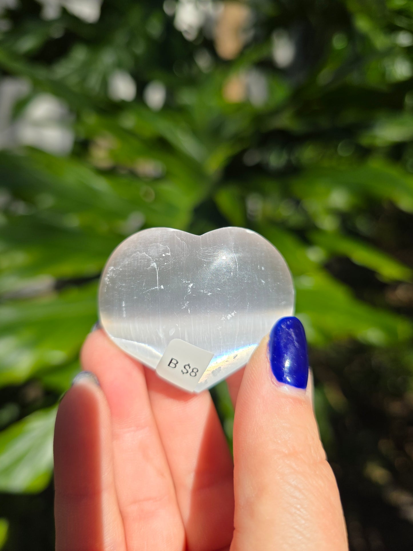 Selenite (Satin Spar) Heart | B
