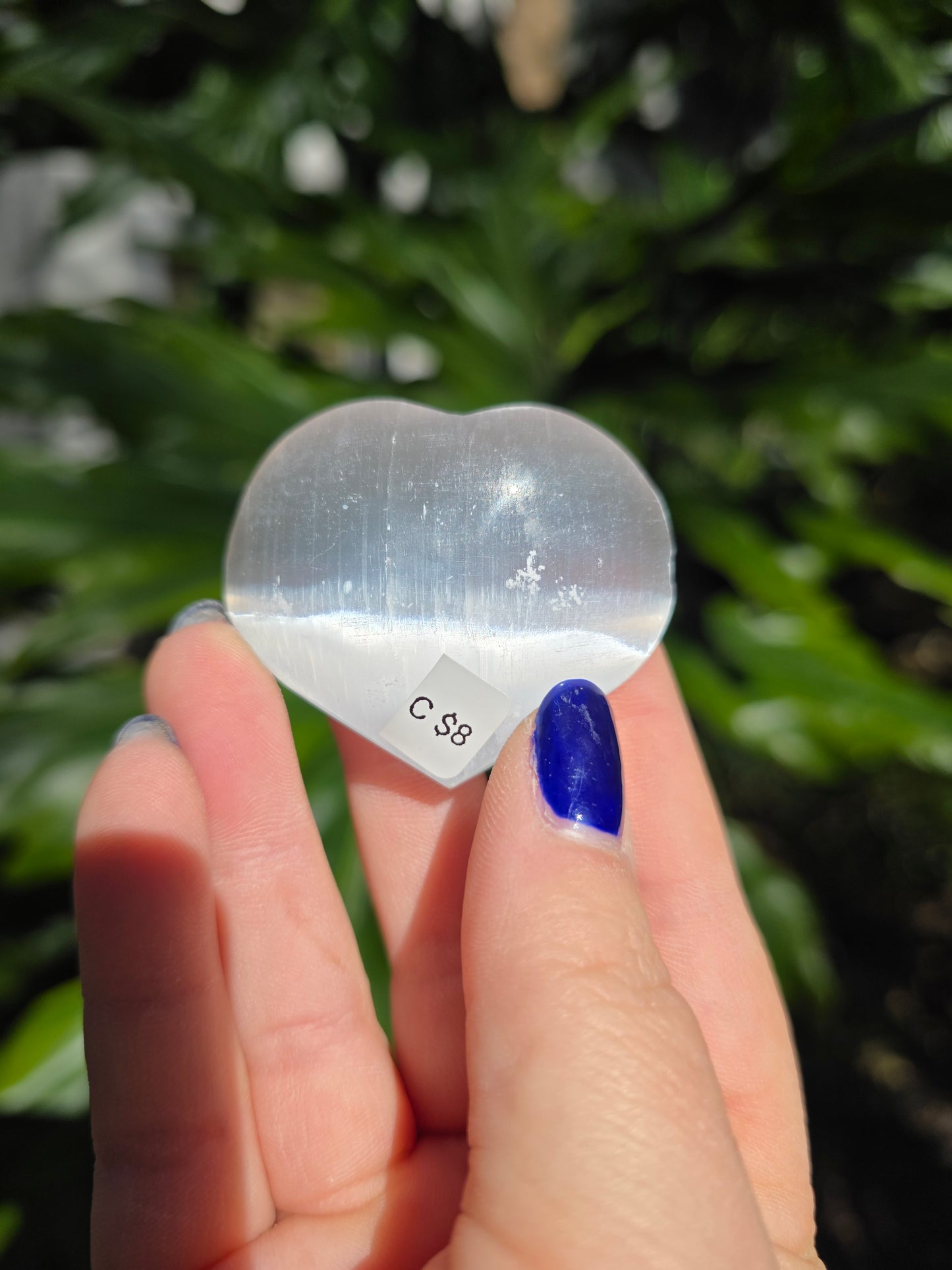 Selenite (Satin Spar) Heart | C