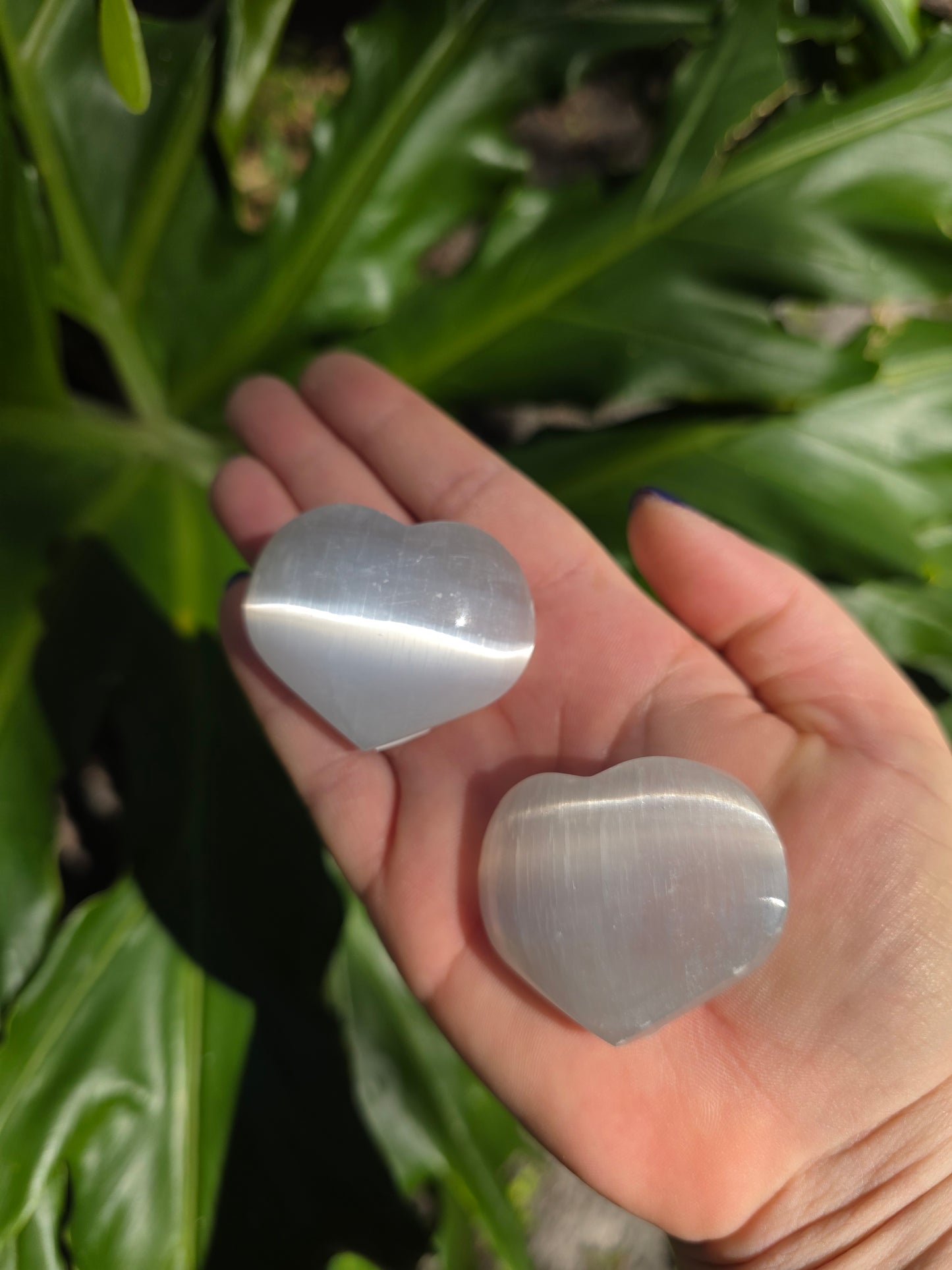 Selenite (Satin Spar) Heart | C