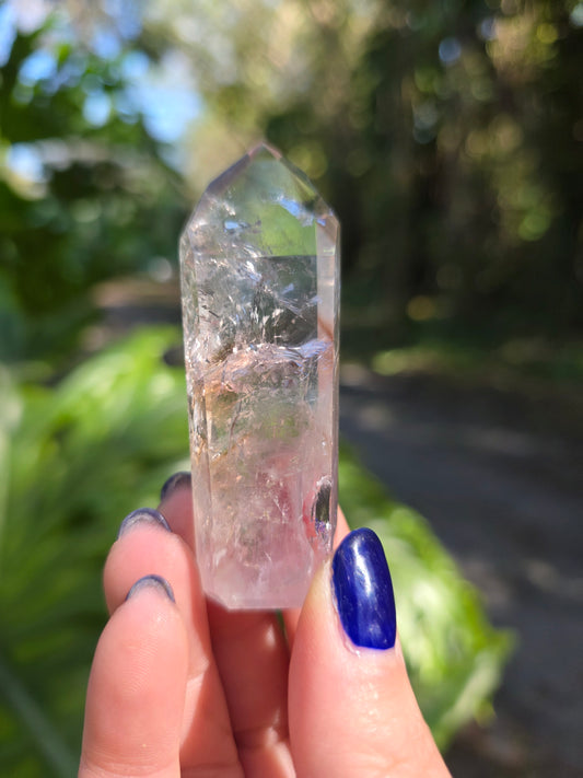 Amethyst with Powellite Inclusions Tower • Option H • Brazil