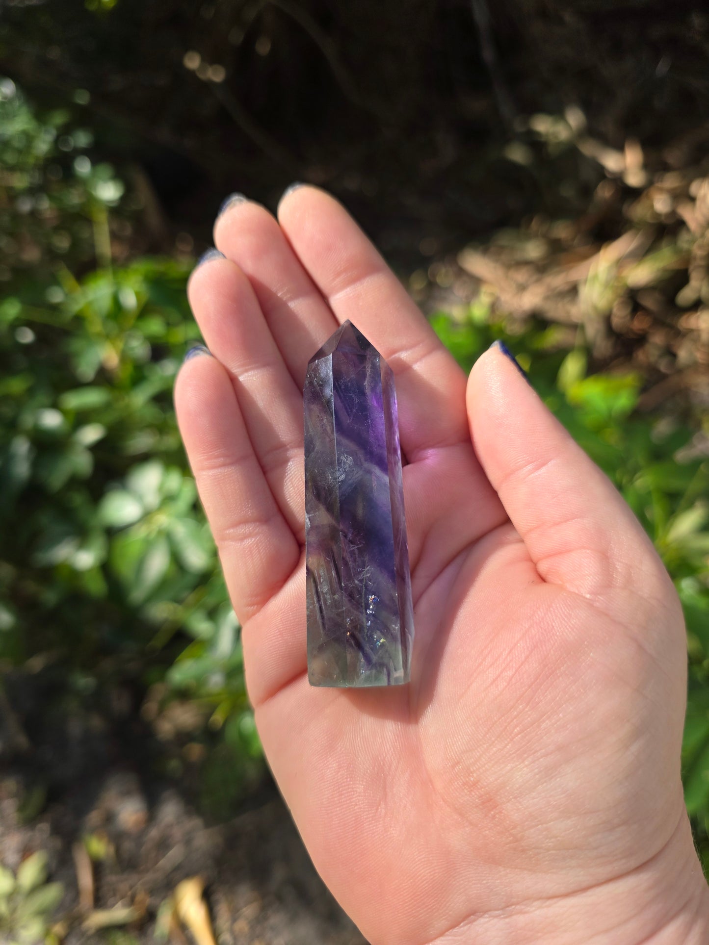 Rainbow Fluorite Tower • Option A