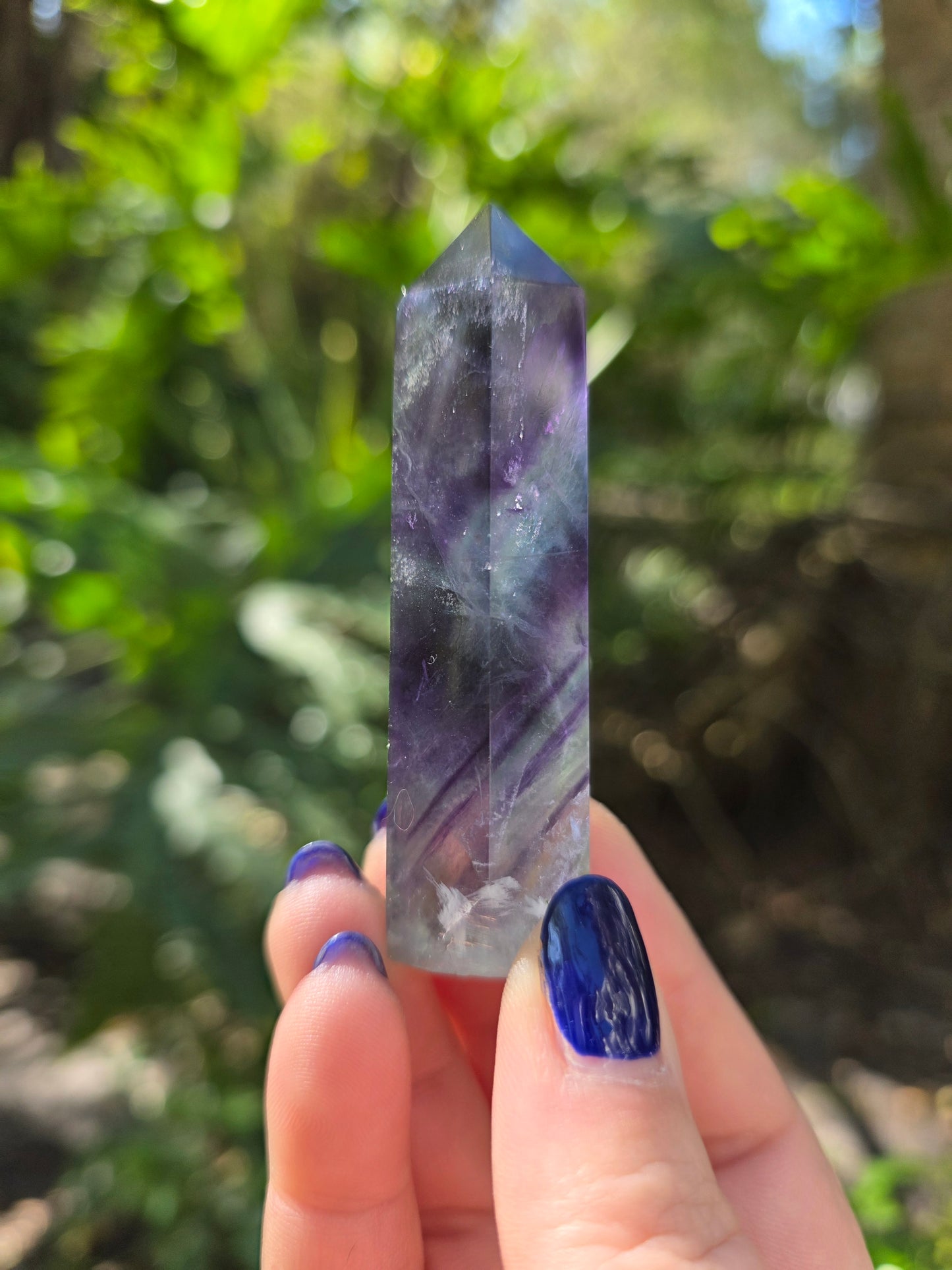 Rainbow Fluorite Tower • Option A