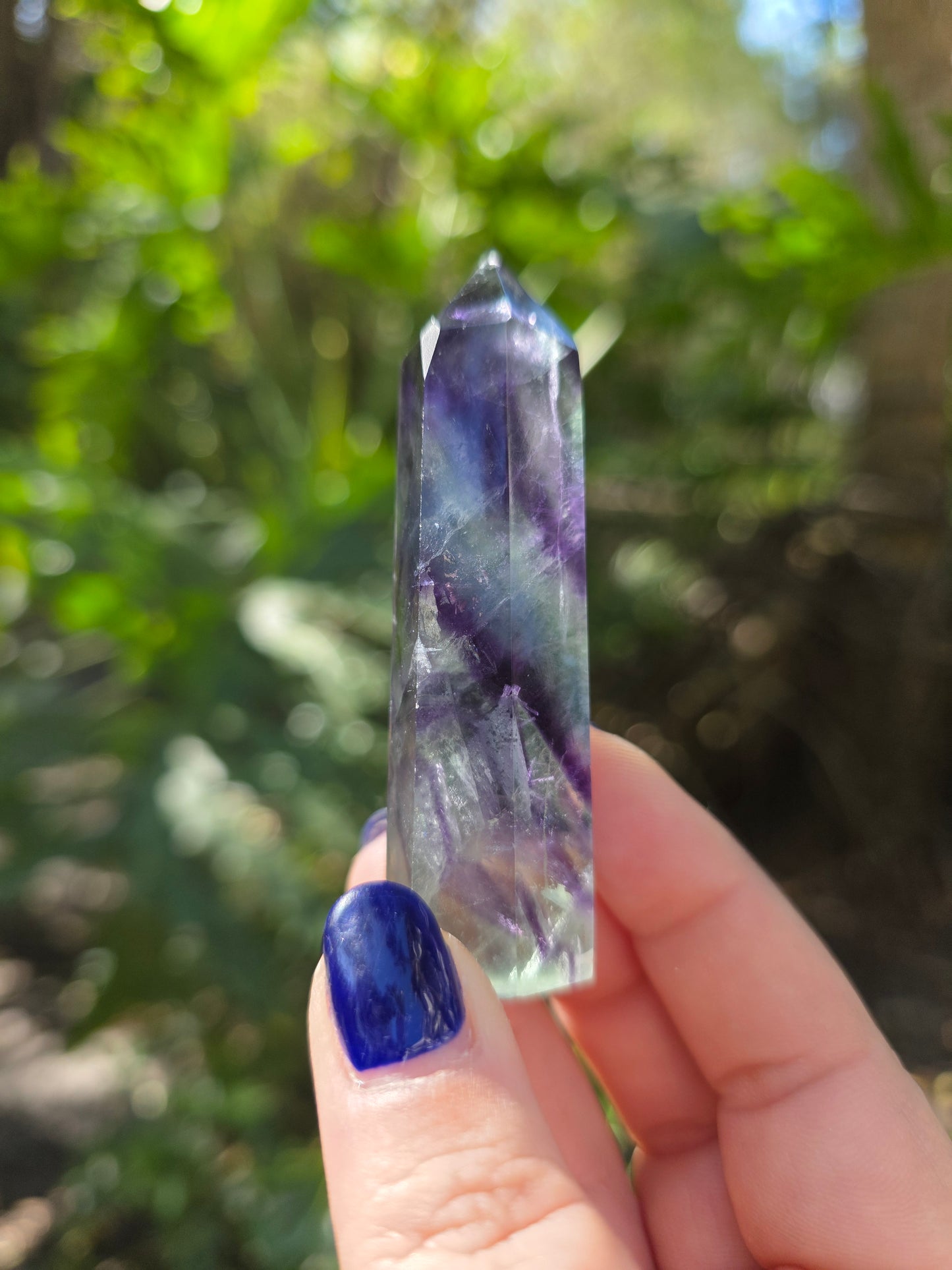 Rainbow Fluorite Tower • Option A