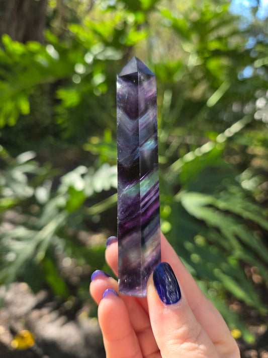 Rainbow Fluorite Tower • Option C