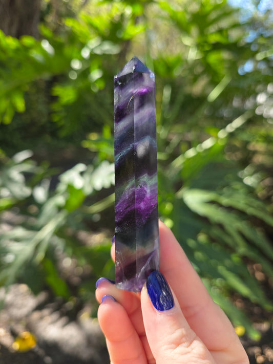 Rainbow Fluorite Tower • Option C