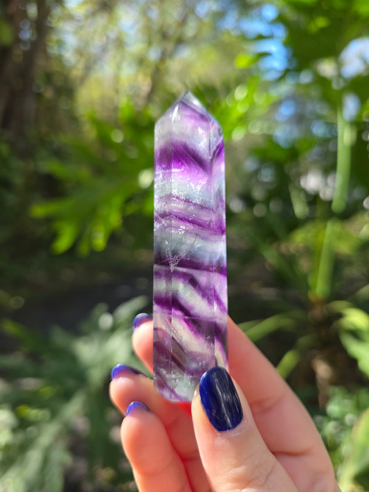 Rainbow Fluorite Tower • Option D