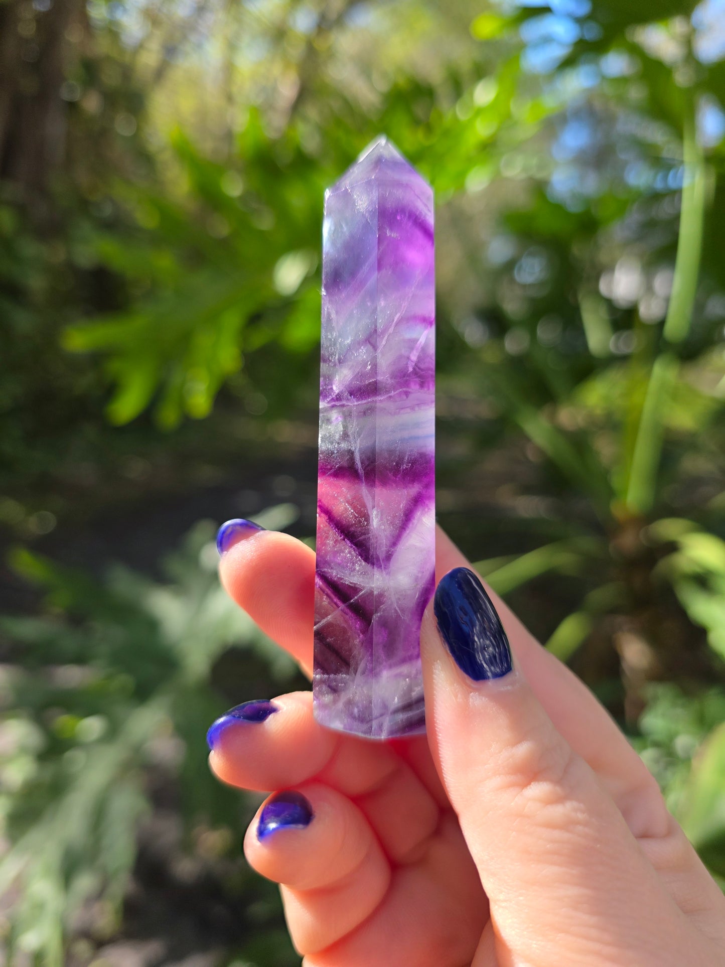 Rainbow Fluorite Tower • Option D