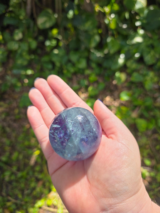 Rainbow Fluorite Sphere • Option D