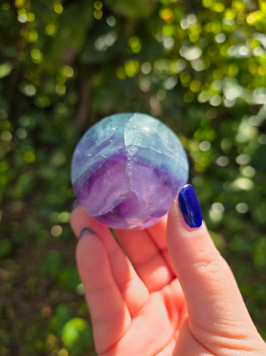 Rainbow Fluorite Sphere • Option D