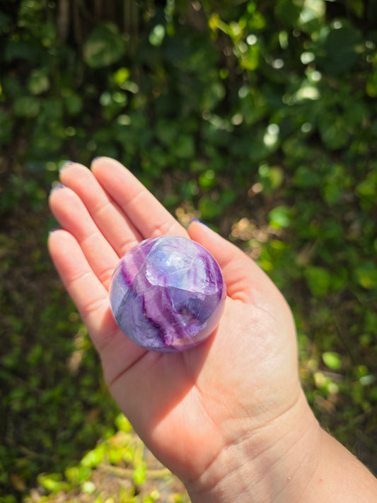 Rainbow Fluorite Sphere • Option E
