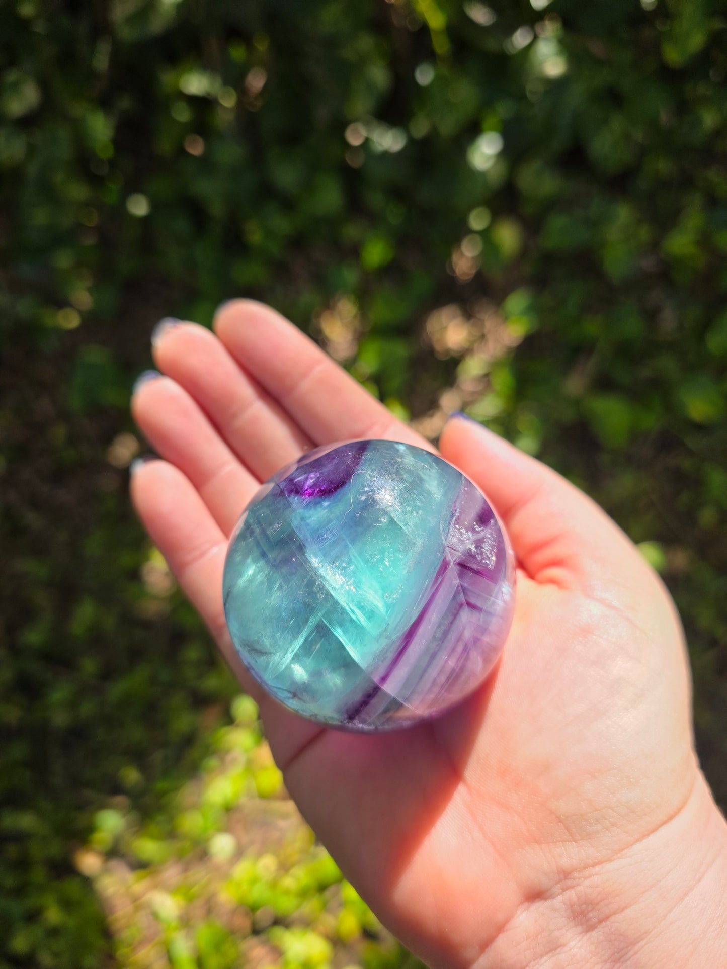 Rainbow Fluorite Sphere • Option G