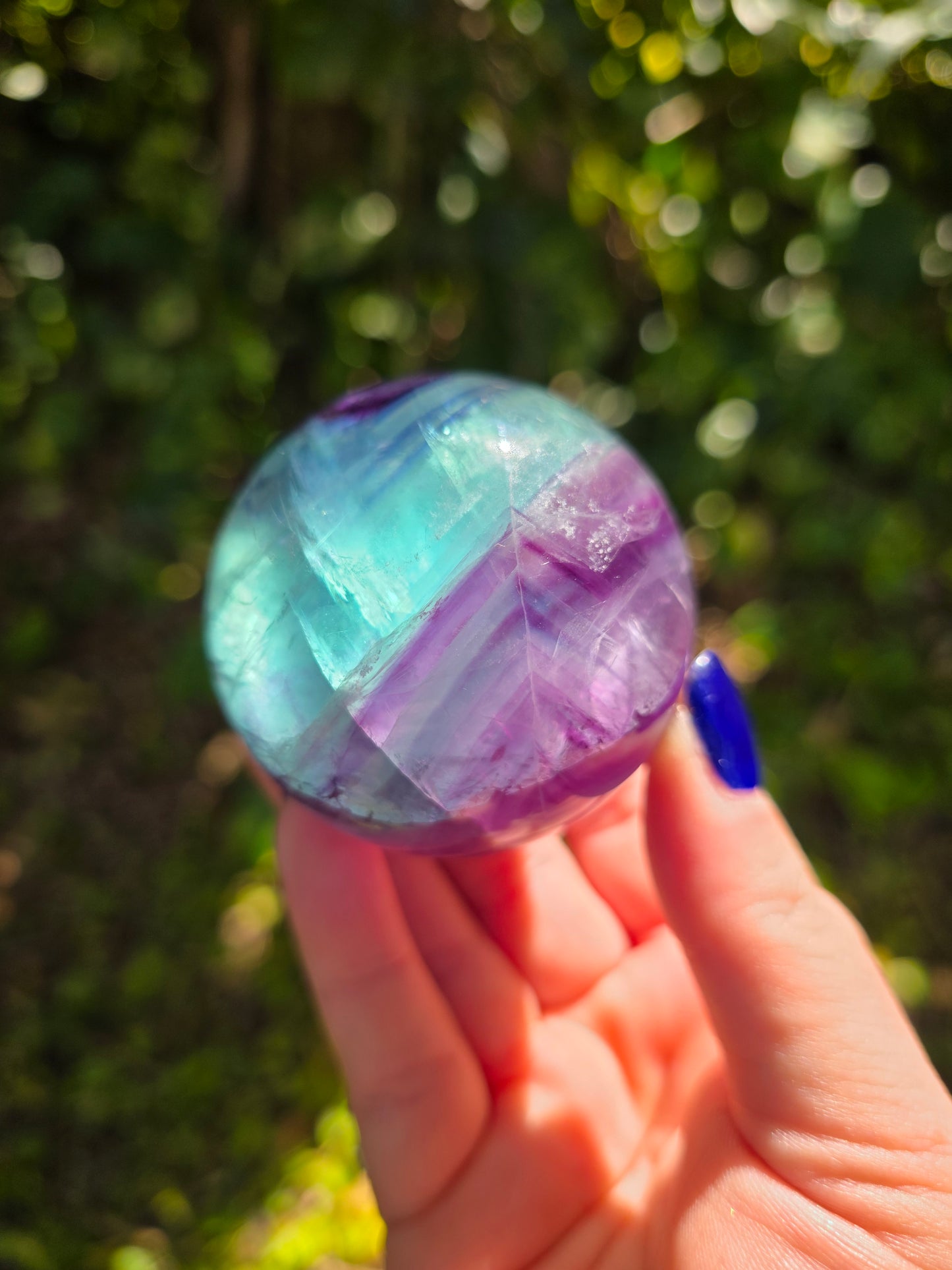 Rainbow Fluorite Sphere • Option G