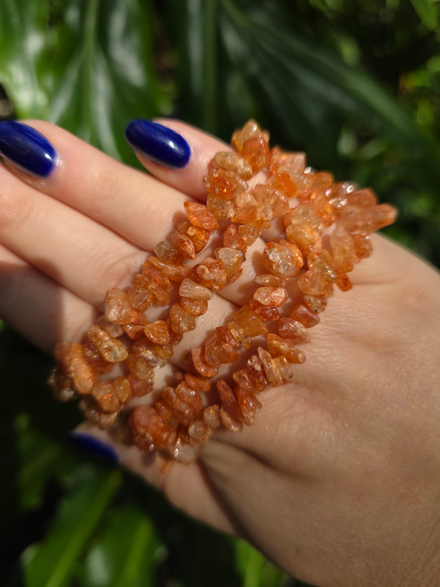 Radiant Sunstone Chip Bracelet • India