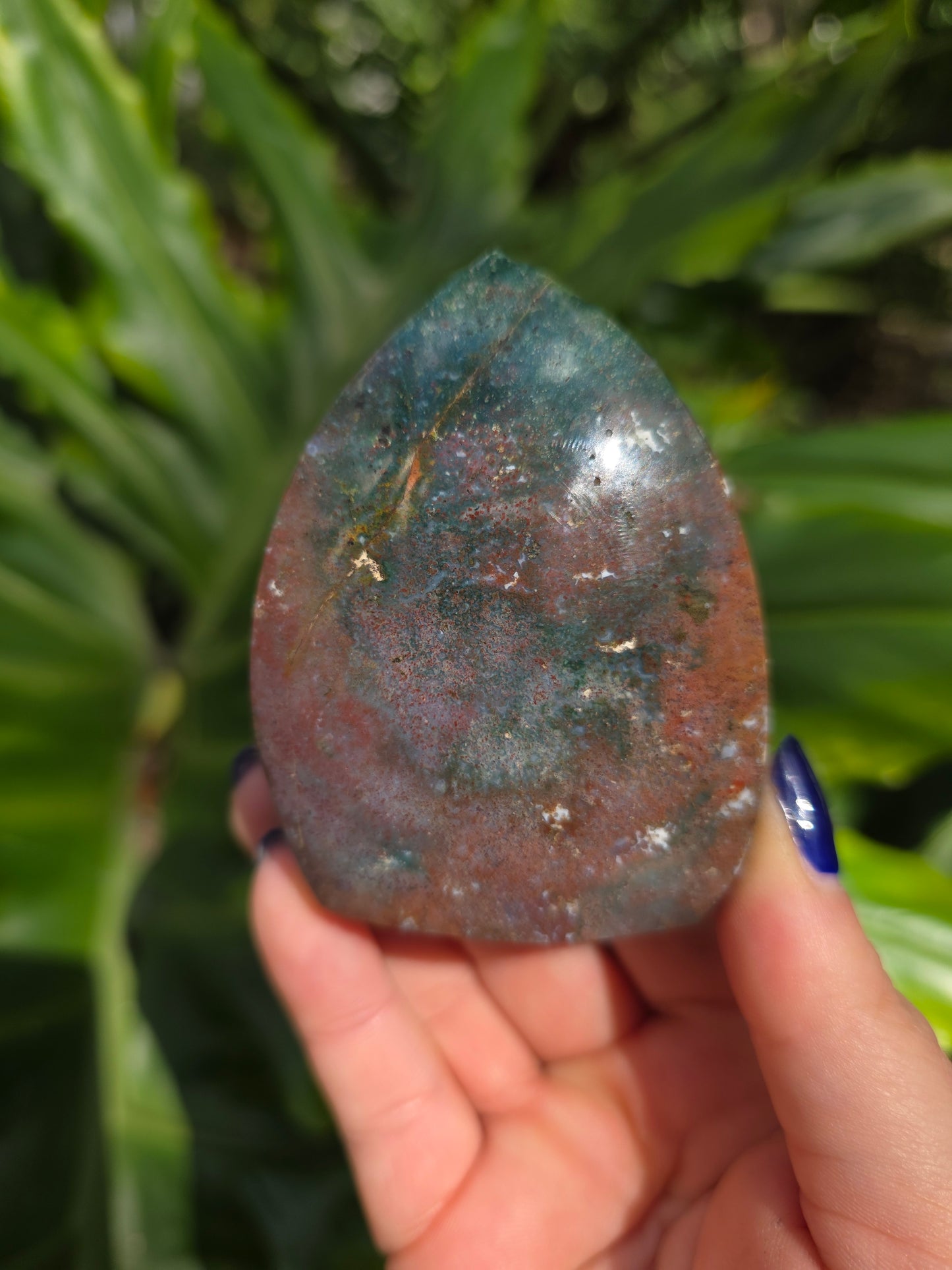 Veinless Ocean Jasper Teardrop • Option A • Madagascar