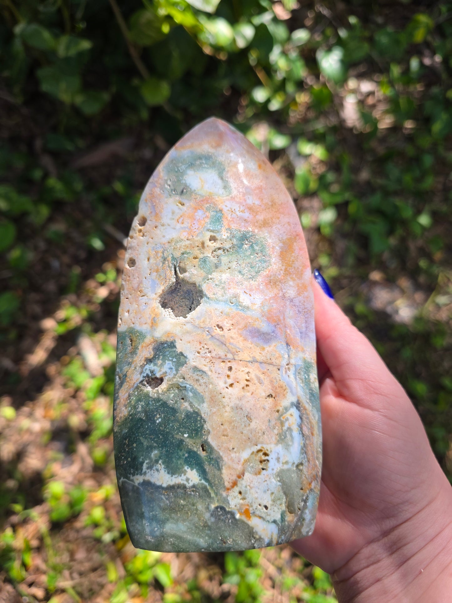 Veinless Ocean Jasper Teardrop • Option F • Madagascar