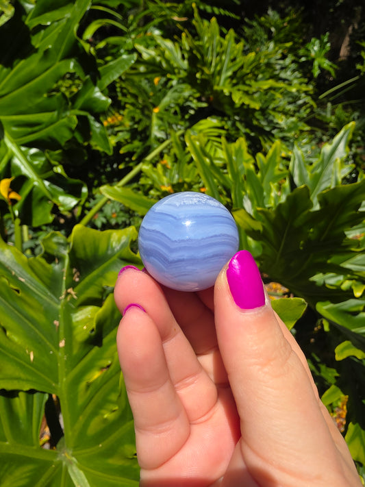 "Skyvoice Sphere" - Blue Lace Agate Mini [C]