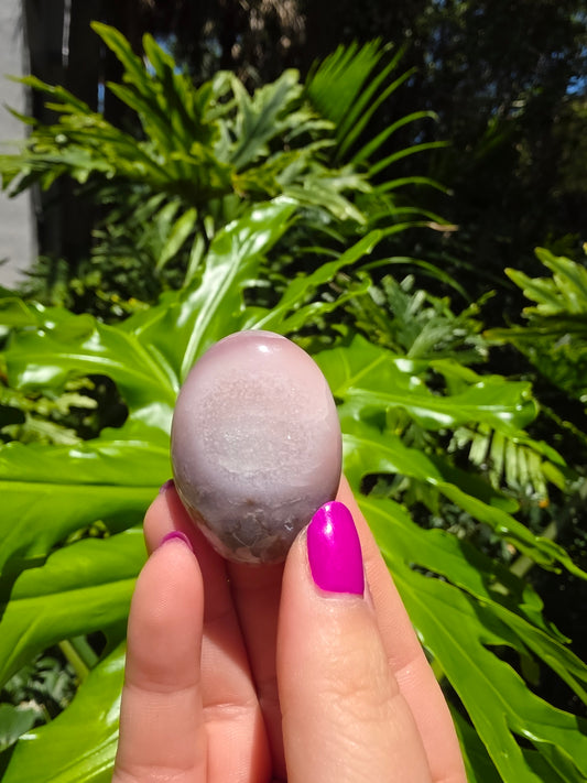 Flower Agate Palm Stone [D]