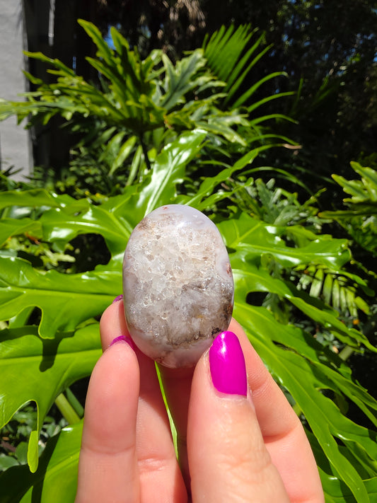Flower Agate Palm Stone [E]
