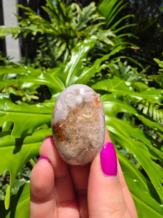 Flower Agate Palm Stone • Option E • China