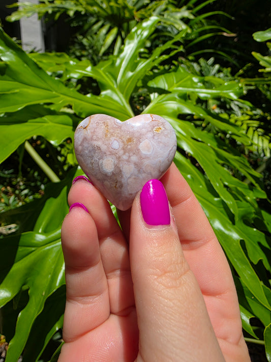 Flower Agate Heart [B]