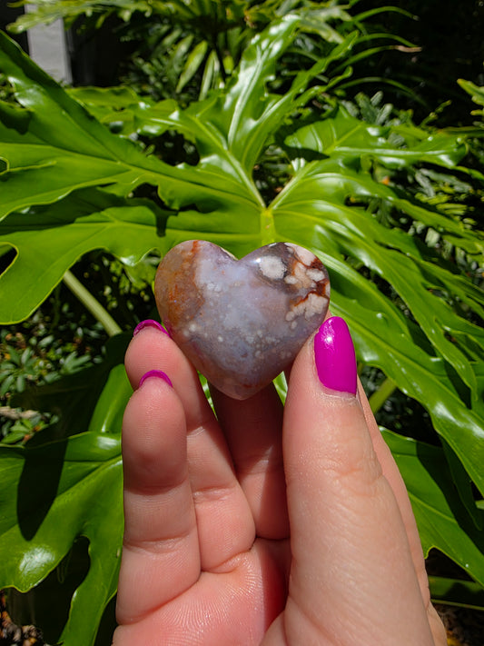 Flower Agate Heart [C]