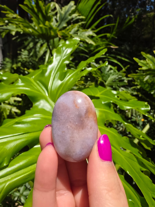 Flower Agate Palm Stone [K]