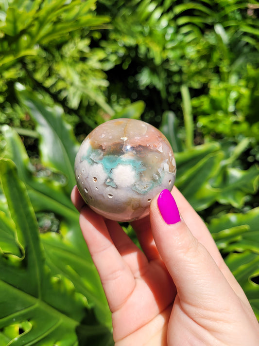 Flower Agate Sphere [B]