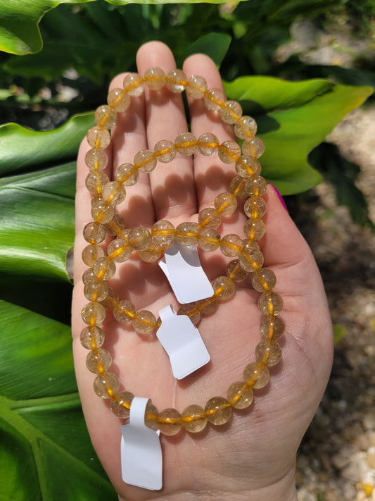 Golden Rutile Beaded Bracelet (8mm)