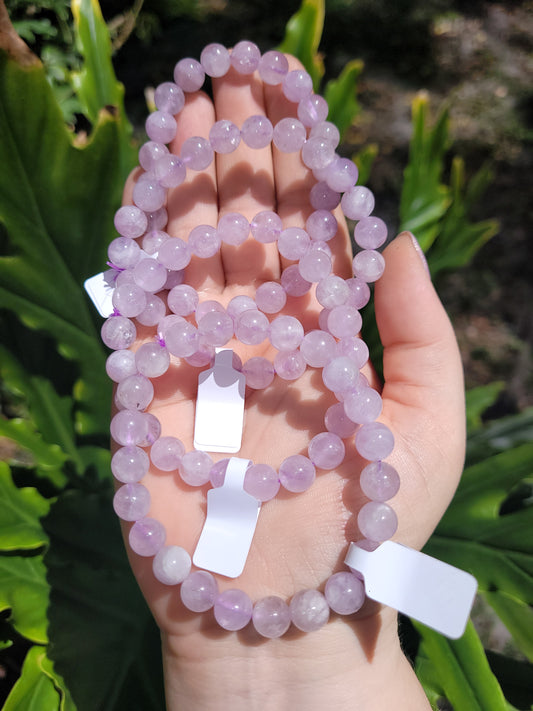 Kunzite Beaded Bracelet (8mm)
