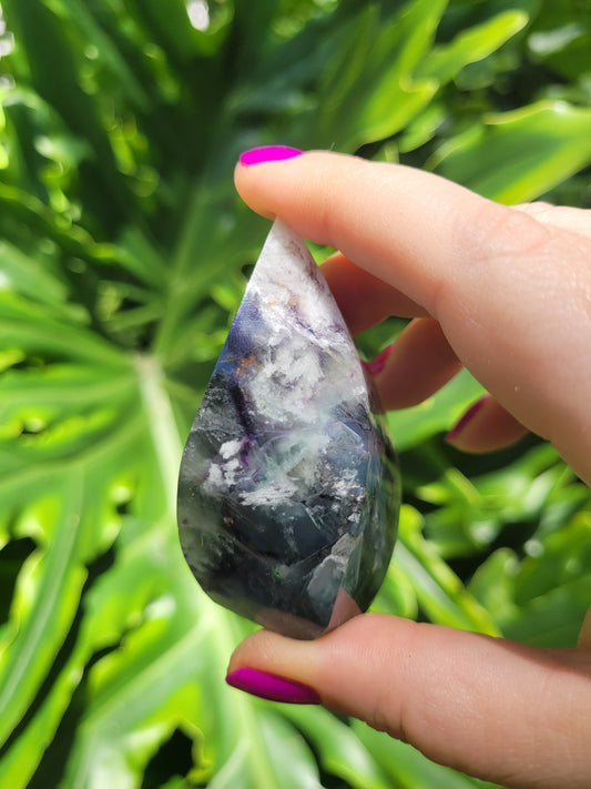 Mini Feathered Fluorite Flame [A]