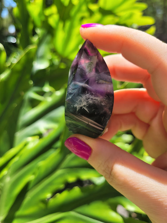 Mini Feathered Fluorite Flame [E]