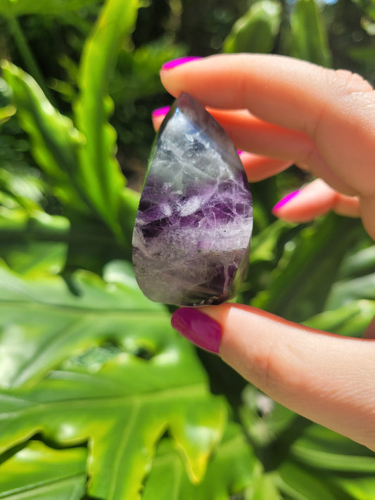Mini Feathered Fluorite Flame [H]