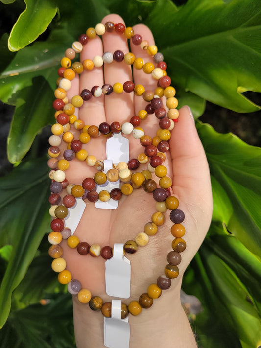 Mookaite Jasper Beaded Bracelet (6mm)