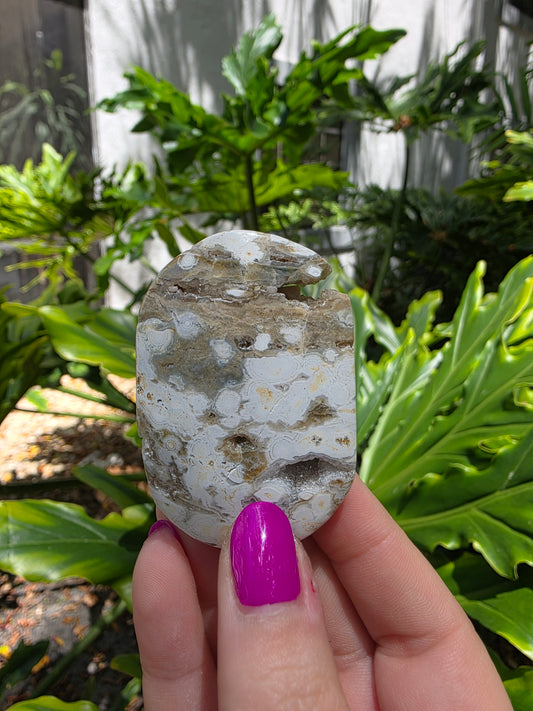 Ocean Jasper Palm Stone | Earthy Tones [F]