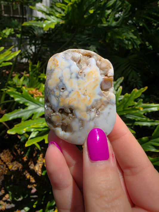 Ocean Jasper Palm Stone | Earthy Tones [K]