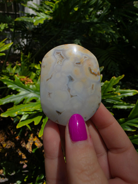Ocean Jasper Palm Stone • Earthy Tones • Option K