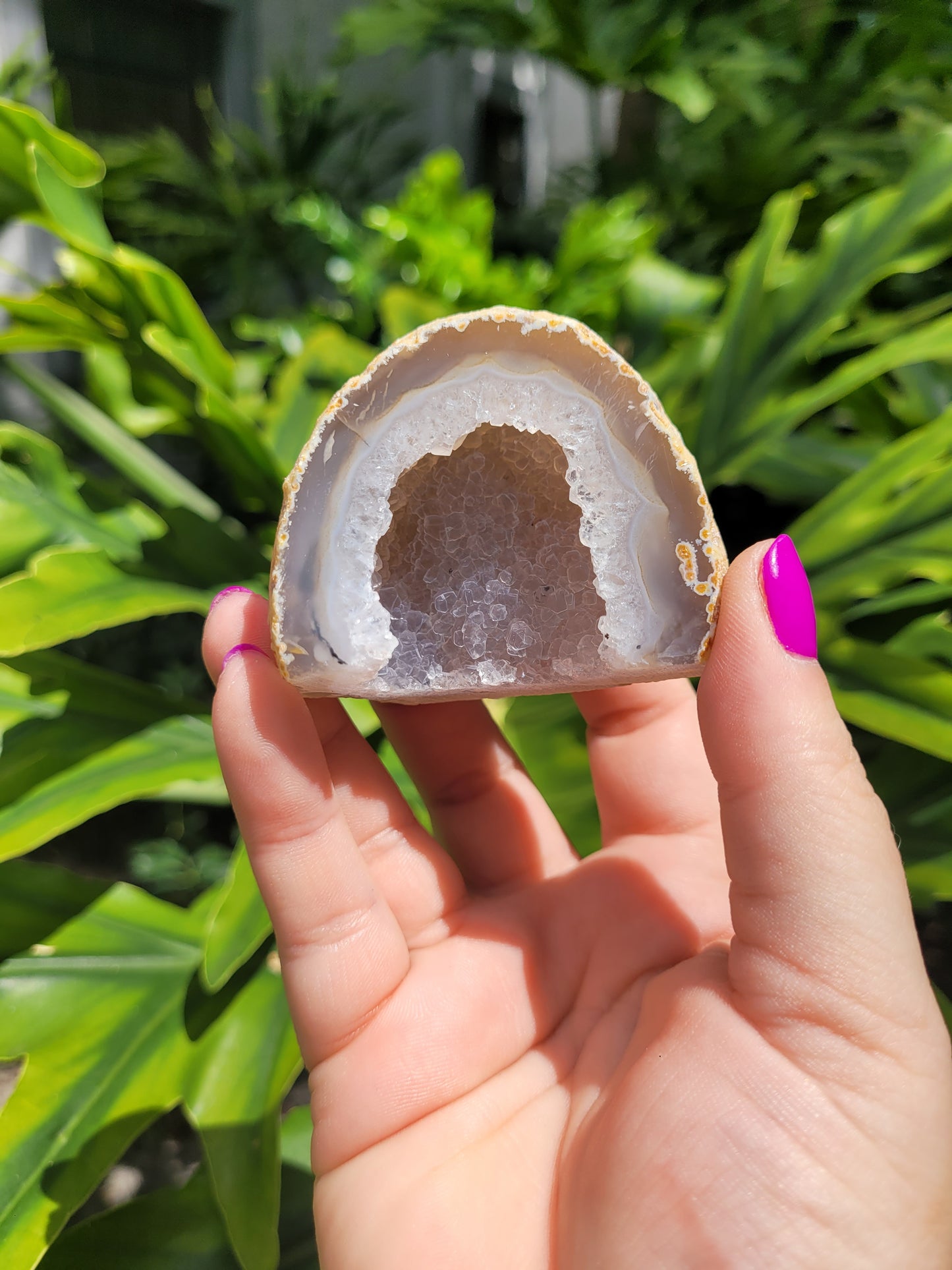 Polished Agate Geode with Druzy [A]