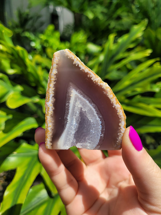 Polished Agate Geode with Druzy [B]