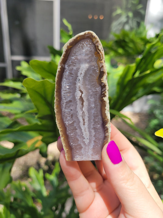 Polished Agate Geode with Druzy [D]