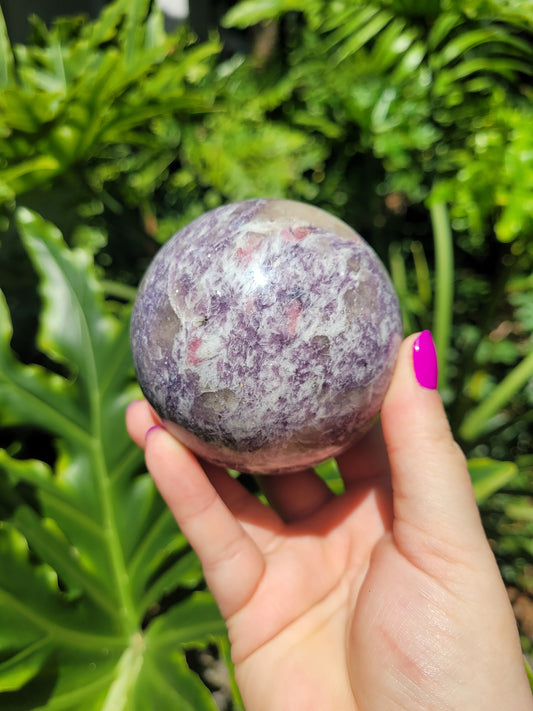 Unicorn Stone (Lepidolite) Sphere [A]