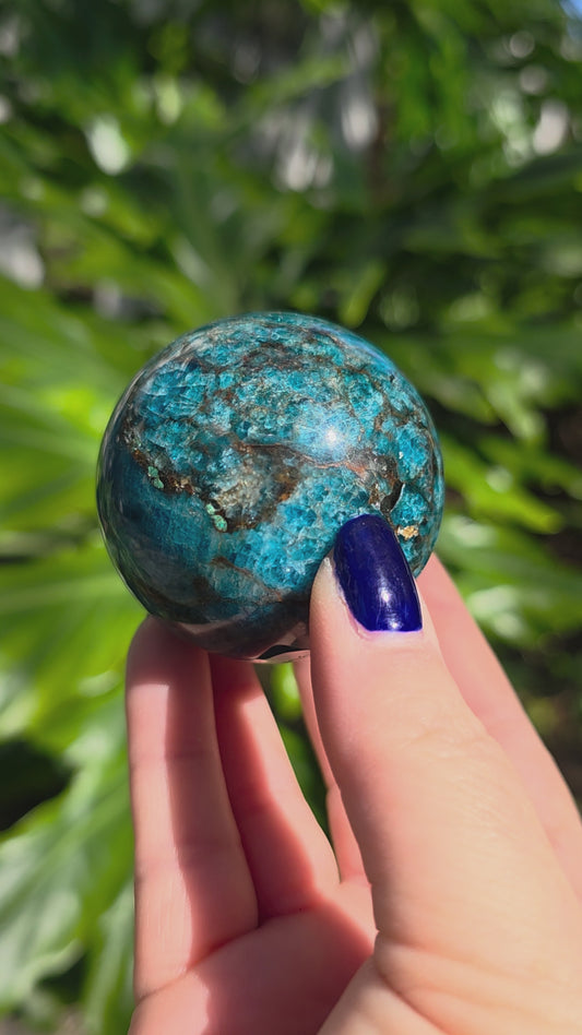 Blue Apatite Sphere • Option C