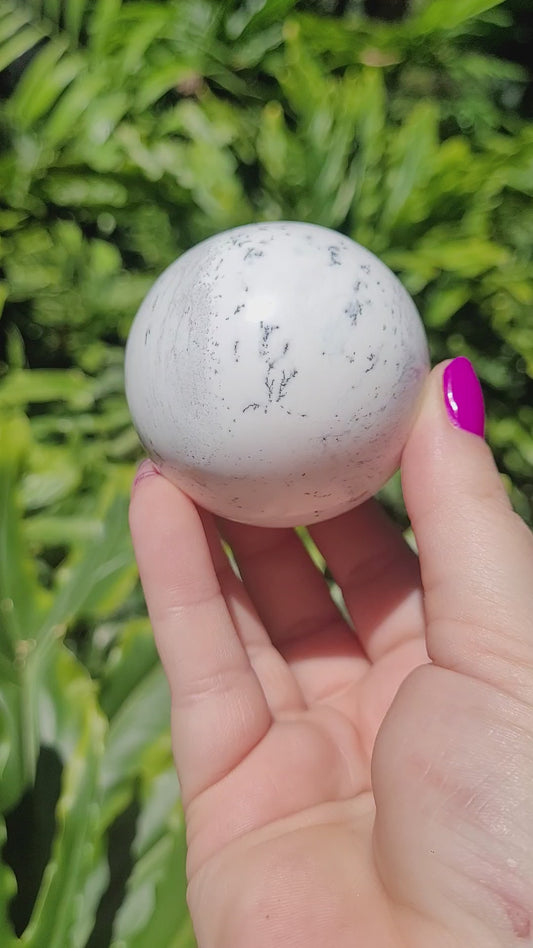 Dendritic Opal Sphere • Option D