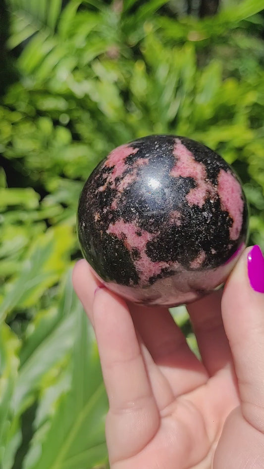 Rhodonite Sphere • Option A