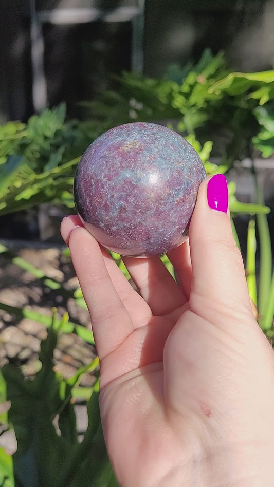 Ruby and Kyanite Sphere • Option D