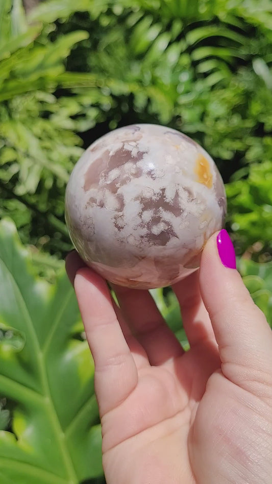 Flower Agate Sphere • Option D