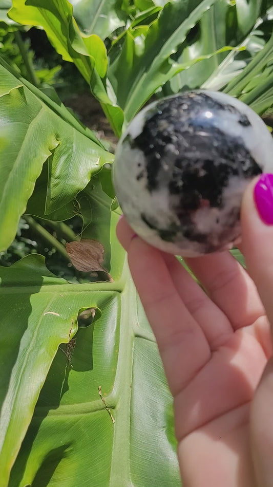 Rainbow Moonstone Sphere • Option A