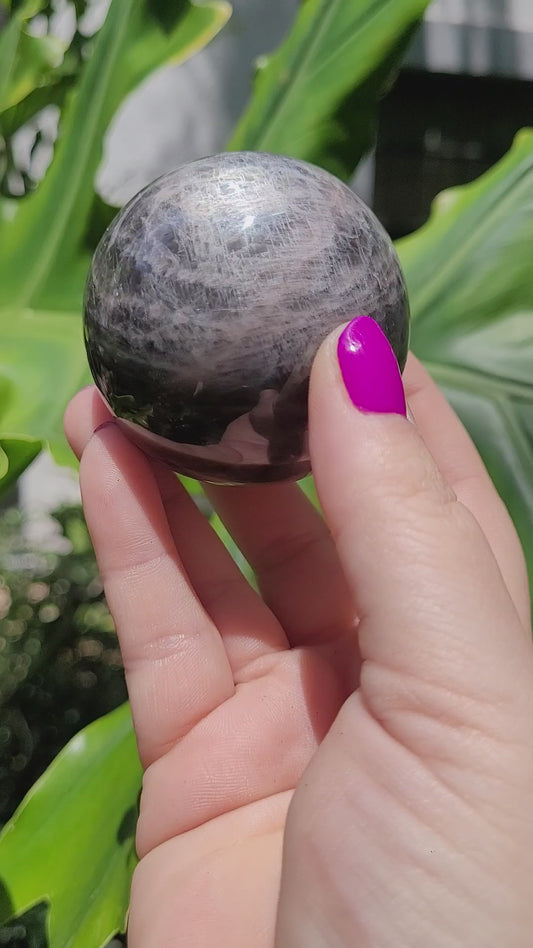 Black Moonstone Sphere • Option B