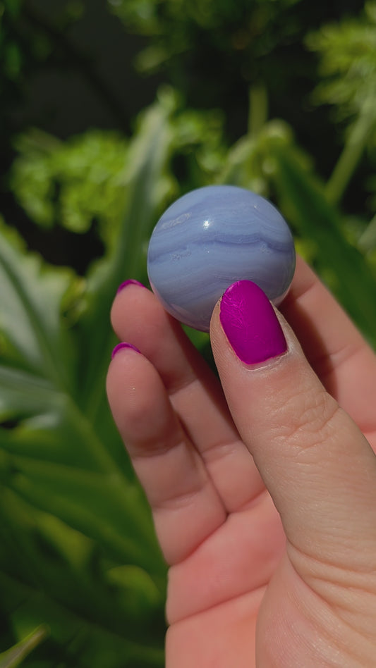 Blue Lace Agate Mini Sphere • Option A • China
