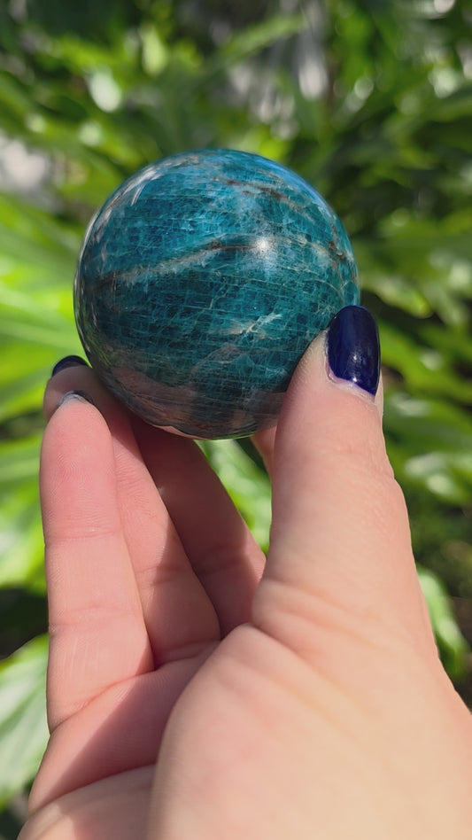 Blue Apatite Sphere • Option A